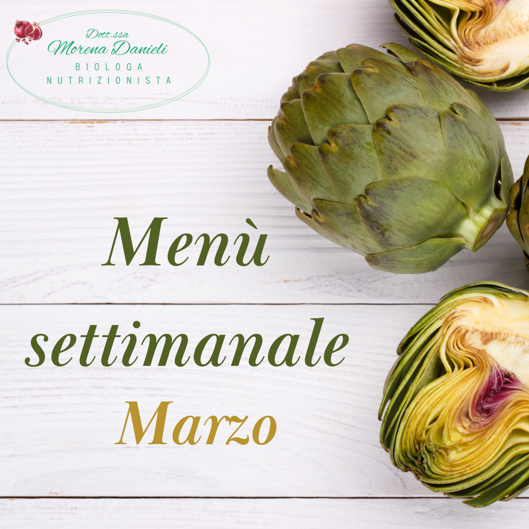 Menù settimanale Marzo